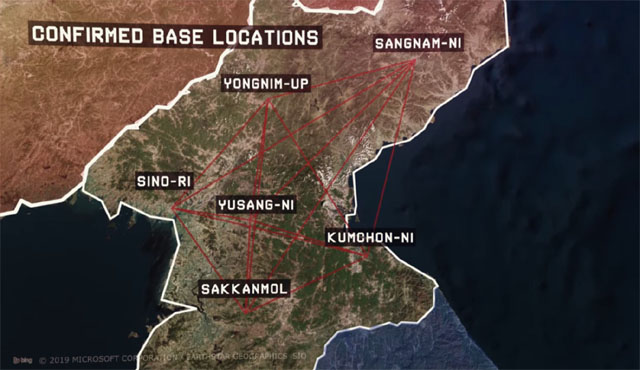 ▲ 미국 전략국제문제연구소(CSIS) 전문가들이 확인한 북한 장거리탄도미사일 기지들. ⓒCSIS 공개영상 캡쳐.