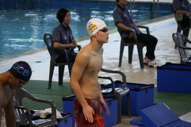 ▲ 2019 광주 세계수영선수권대회에서 '제 2의 박태환'으로 주목받고 있는 이호준 선수.ⓒKB금융