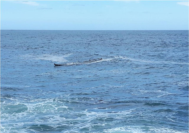 ▲ 최초 해상에서 발견된 북한 소형목선. 해안에서 30m 거리였다. ⓒ합동참모본부 제공.