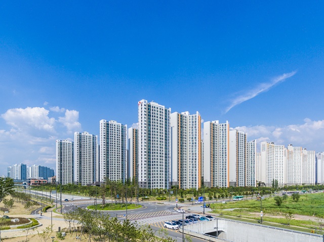 ▲ 배곧신도시 내 아파트 단지 전경. ⓒ시흥 스마트시티사업단