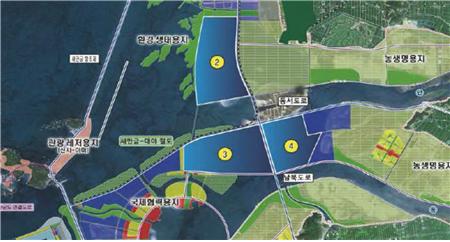 한수원의 '새만금 수상태양광 발전사업' 허가 지역.ⓒ한수원