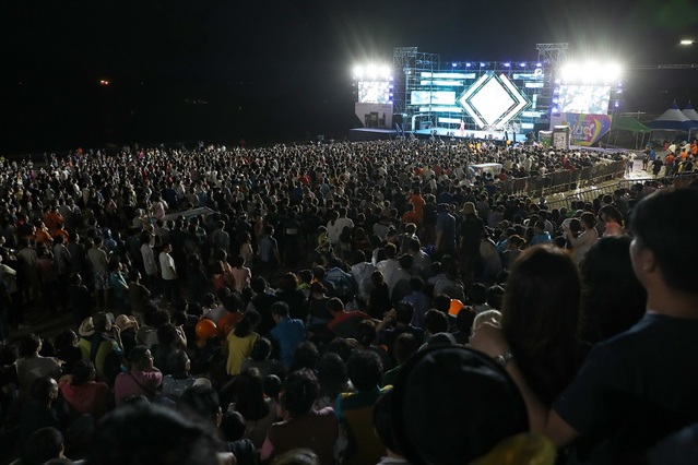 ▲ 지난 20일 막이 오른 보령머드축제 개막식 공연 장면.ⓒ충남도