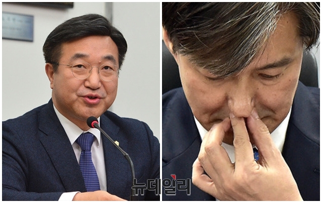 ▲ 윤호중 더불어민주당 사무총장과 조국 청와대 민정수석. ⓒ뉴데일리 DB