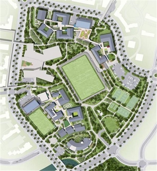 ▲ 세종시 6-4생활권 복합커뮤니티센터 단지 학교 배치도.ⓒ세종시교육청