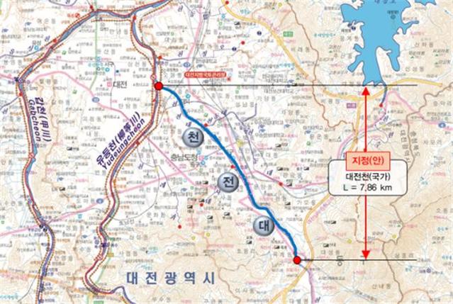 ▲ 국가하천으로 승격된 대전천.ⓒ대전시