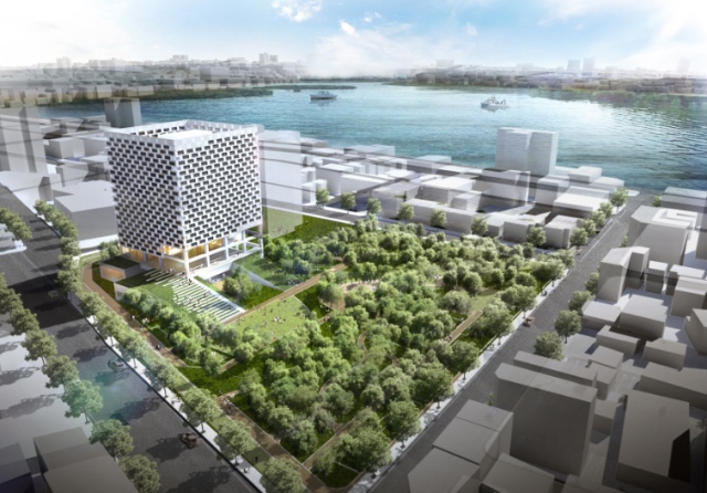 ▲ 중앙초등학교 부지에 들어설 북구청 및 문화팩토리 조감도.ⓒ포항시