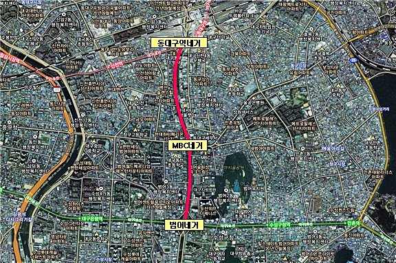 ▲ 상수도관 개체 공사 위치도.ⓒ대구시