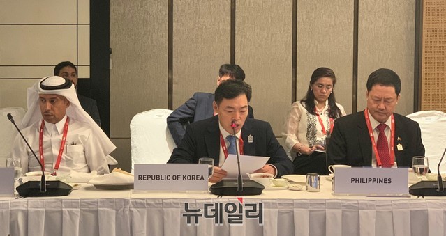 ▲ 김오수(56·사법연수원 20기) 법무부 차관이 7일 오후 싱가포르에서 일본의 수출규제조치가 철회돼야 한다고 강변했다. ⓒ제공=법무부