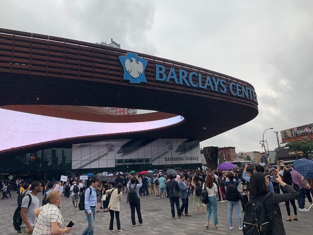 ▲ 미국 뉴욕 브루클린 바클레이스 센터(Barclays Center)에서 열린 '삼성 갤럭시 언팩 2019'. ⓒ이성진 기자