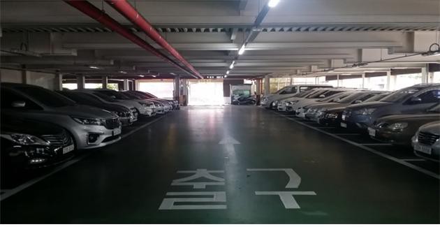 ▲ 청정공원 주차타워 내부 모습.ⓒ제천시