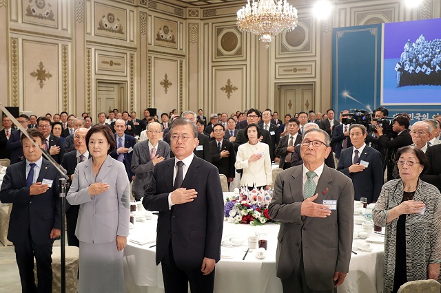 ▲ 13일 청와대에서 열린 독립유공자 및 후손 초청 오찬 행사. ⓒ청와대