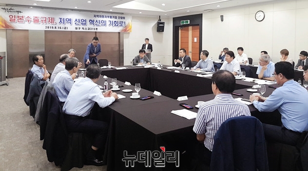 ▲ 대구시가 16일 지역 자동차부품기업들과 일본 수출규제 대응책 마련을 위한 간담회를 가졌다.ⓒ뉴데일리