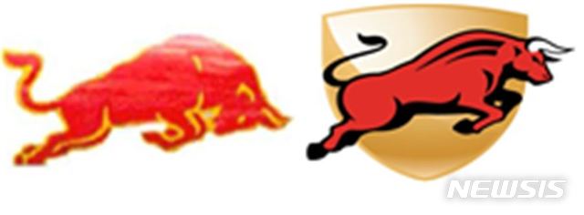 ▲ 레드불 상표(왼쪽)와 불스원 상표. ⓒ뉴시스