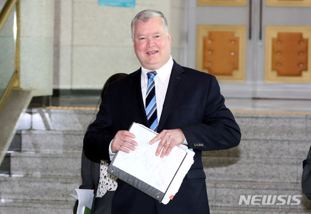 ▲ 스티븐 비건 미국 국무부 대북정책 특별대표. 조만간 러시아 주재 대사로 부임할 것이라는 소문이 나오고 있다. ⓒ뉴시스. 무단전재 및 재배포 금지.