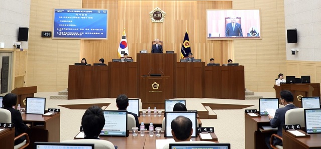 ▲ 세종시의회 지난 제56회 정례회 본회의 모습.ⓒ세종시의회