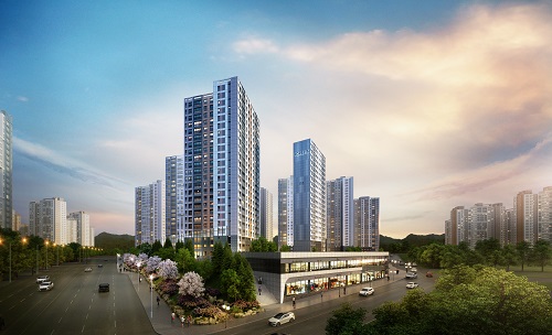 ▲ 한화건설이 충남 천안시 서북구 두정동에 건설하는  ‘포레나 천안 두정’.ⓒ한화건설