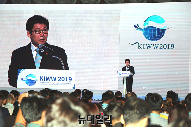 ▲ 조명래 환경부장관이 인사말을 하고 있다.ⓒ뉴데일리