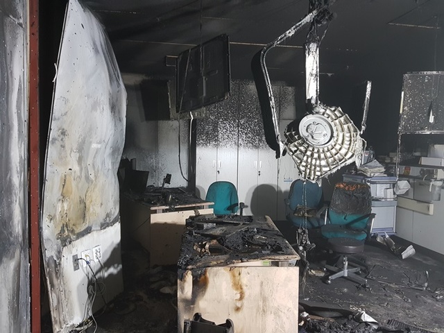 ▲ 8일 오전 5시 11분께 충북 청주의 한 대형병원 수술 회복에서 화재가 발생했다.ⓒ충북소방본부