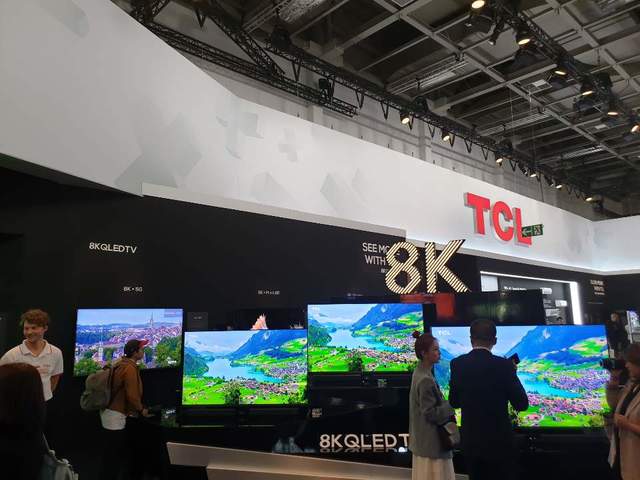▲ TCL의 8K QLED TV 전시 모습. ⓒ장소희 기자