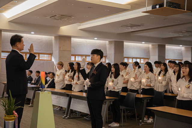 ▲ 대구보건대학교 사회복지과는 지난 10일 본관 3층 대회의실에서 제15회 사회복지사 선서식을 개최했다.ⓒ대구보건대