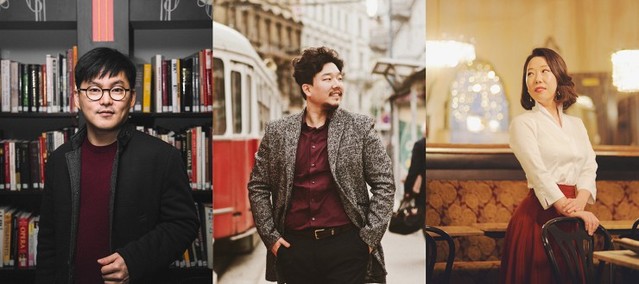 ▲ 왼쪽부터 해설 나성인, 바리톤 안민수, 피아니스트 신미정.ⓒ소셜베뉴 라움