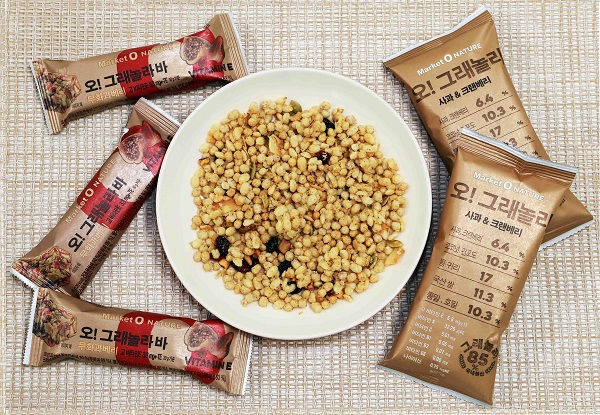 ▲ 마켓오 네이처 '오!그래놀라','오!그래놀라바'  제품ⓒ오리온