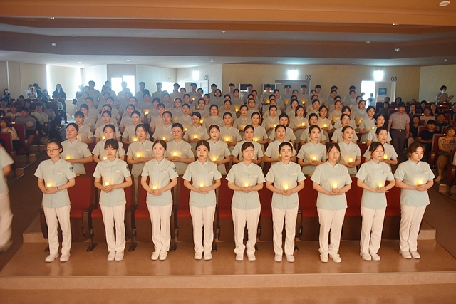 ▲ 대구한의대 간호학과가 18일 제24대 나이팅게일 선서식을 가졌다.ⓒ대구한의대