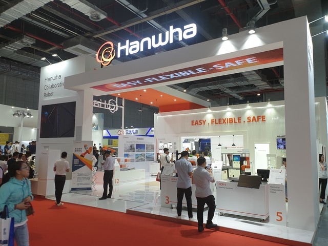 ▲ 한화정밀기계가 9월17일부터 21일까지 참가한 중국 상해에서 열린 CIIF 2019 전시관 이미지.ⓒ한화정밀기계