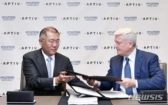 ▲ 정의선 현대차 수석 부회장은 미국의 자율주행업체 앱티브와 전략적 제휴를 결정했다. ⓒ뉴시스. 무단전재 및 재배포 금지.