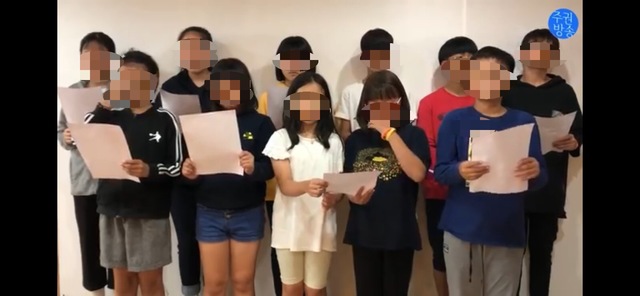 ▲ ⓒ주권방송에 유튜브에 게재된 청소년 합창 모습 갈무리