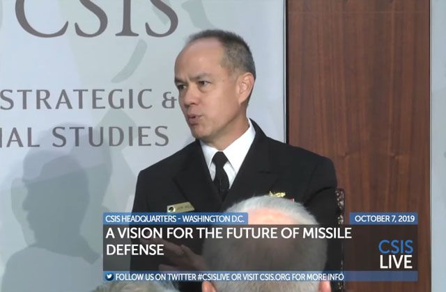 ▲ 7일(현지시간) CSIS 강연회에 나온 존 힐 美국방부 미사일 방어청장. 이날 강연의 주제는 '미사일 방어체계의 미래비전'이었다. ⓒ美CSIS 유튜브 채널 캡쳐.
