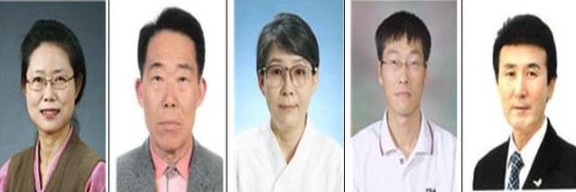 ▲ 2019년 강원도 명장에 선정된 엄영순(왼쪽부터), 백성기, 강영숙, 김원식, 홍인기 씨.ⓒ강원도
