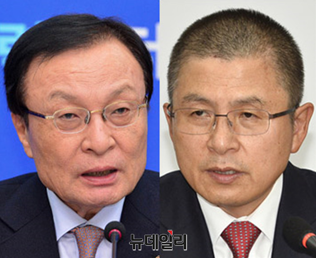 ▲ 이해찬 더불어민주당 대표와 황교안 자유한국당 대표. ⓒ정상윤 기자