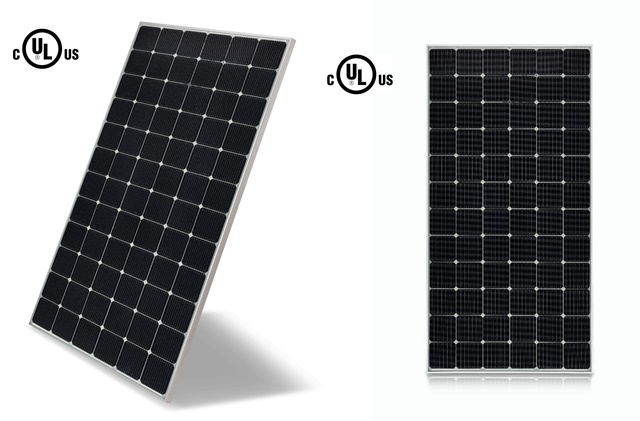 ▲ 'UL1703' 인증을 받은 LG전자 '양면발전 태양광 모듈' 제품 이미지. ⓒLG전자