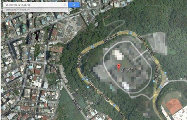 ▲ 구글 어스에서 찾은 중국 공안국 본부. 블러 처리가 돼 있다. ⓒ구글 어스 캡쳐.