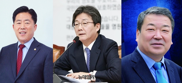 ▲ 내년 총선에서 대구 동구을 선거가 당초 전국적인 관심속에 치러질 것이라는 예상과 달리 ‘찻잔 속 태풍’에 그칠 수도 있다는 관측이 나오고 있다.(사진 왼쪽부터 한국당 김규환 의원, 바른미래당 유승민 의원, 민주당 이승천 지역위원장)ⓒ출마예상자측,뉴데일리