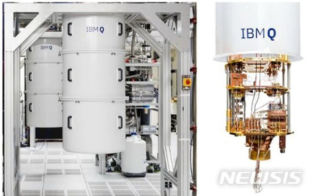 ▲ 구글 측의 주장을 반박한 IBM도 양자 컴퓨터 개발의 선두 주자 가운데 하나다. 사진은 IBM이 개발 중인 양자 컴퓨터 '퀀텀'. ⓒ뉴시스. 무단전재 및 재배포 금지.