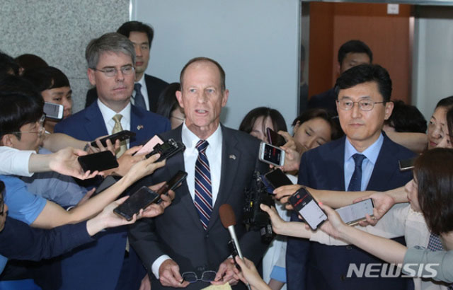 ▲ 한국 외교부를 찾은 데이비드 스틸웰 미국 국무부 차관보. ⓒ뉴시스. 무단전재 및 재배포 금지.