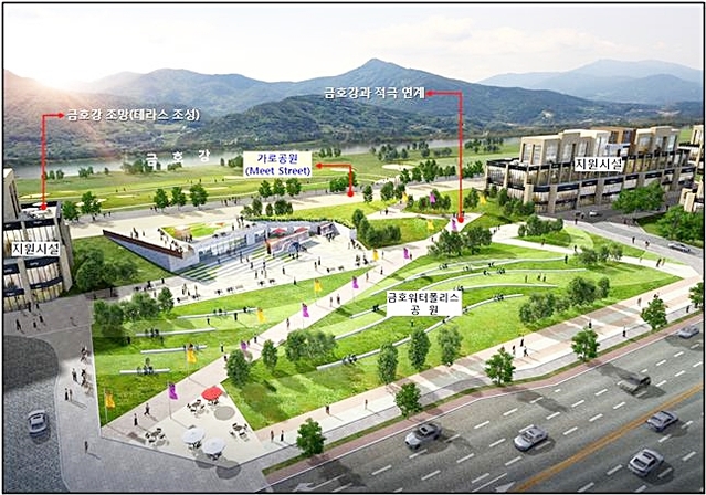 ▲ 대구시가 금호워터폴리스 산업단지계획 변경 승인으로 본격 개발에 착수한다.(조성예시도)ⓒ대구시