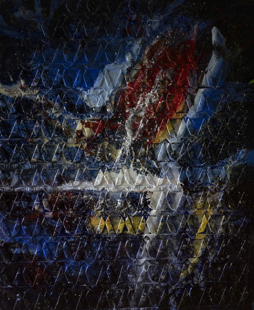 ▲ 어느날 문득, 162x130cm  Mixed media on canvas  2019.ⓒ김정아 작가