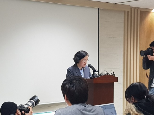 ▲ 조성욱 공정거래위원장은 8일 오후 서울 중구 공정거래조정원에서 열린 기자간담회에서 유료방송 기업결합 심사건에 대해 발표하고 있다. ⓒ전상현 기자
