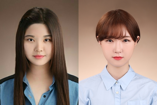 ▲ ‘2019 한국데이터정보과학회 학회 학생논문발표대회’에서 나란히 최우수 논문상을 수상한 이경현씨(왼쪽)와 이정희씨.ⓒ계명대