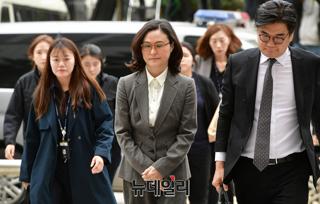 ▲ 정경심(가운데) 동양대 교수. ⓒ정상윤 기자