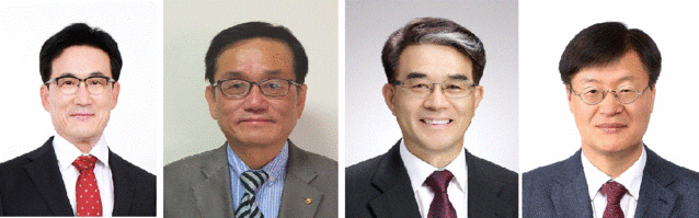 ▲ 한국교원대학교 제11대 총장선거에 4명의 후보가 등록을 마치고 본격적인 선거에 들어갔다. 사진은 좌측으로부터 김중복‧송기형‧송기상‧김종우 교수(기호순). ⓒ한국교원대학교