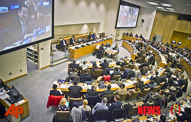 ▲ 과거 유엔총회 제3위원회에서 북한인권결의안을 채택하는 모습. ⓒ뉴시스 AP. 무단전재 및 재배포 금지.