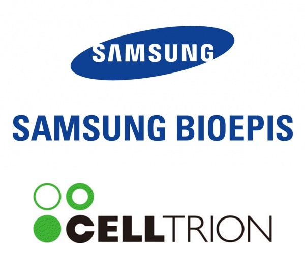 ▲ 삼성바이오에피스(위)와 셀트리온(아래)의 로고 ⓒ양사