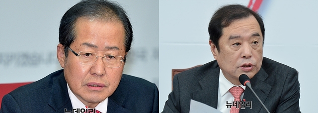 ▲ 홍준표 전 자유한국당 대표와 김병준 전 한국당 비상대책위원장. ⓒ뉴데일리DB