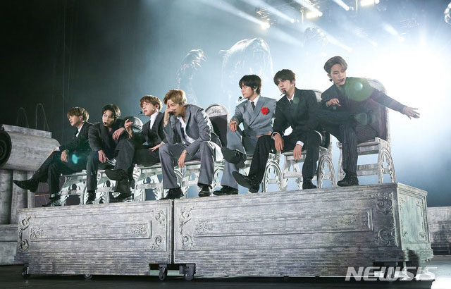 ▲ 방탄소년단(BTS)의 공연 장면. ⓒ뉴시스. 무단전재 및 재배포 금지.