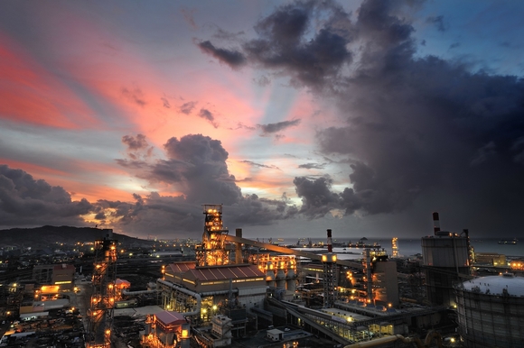 ▲ 포스코가 인도네시아에 건립한 크라카타우포스코 전경 모습.ⓒ포스코