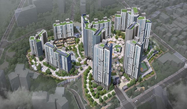 ▲ 신길뉴타운 3구역 재개발 사업인 '더샵 파크프레스티지' 조감도.ⓒ포스코건설